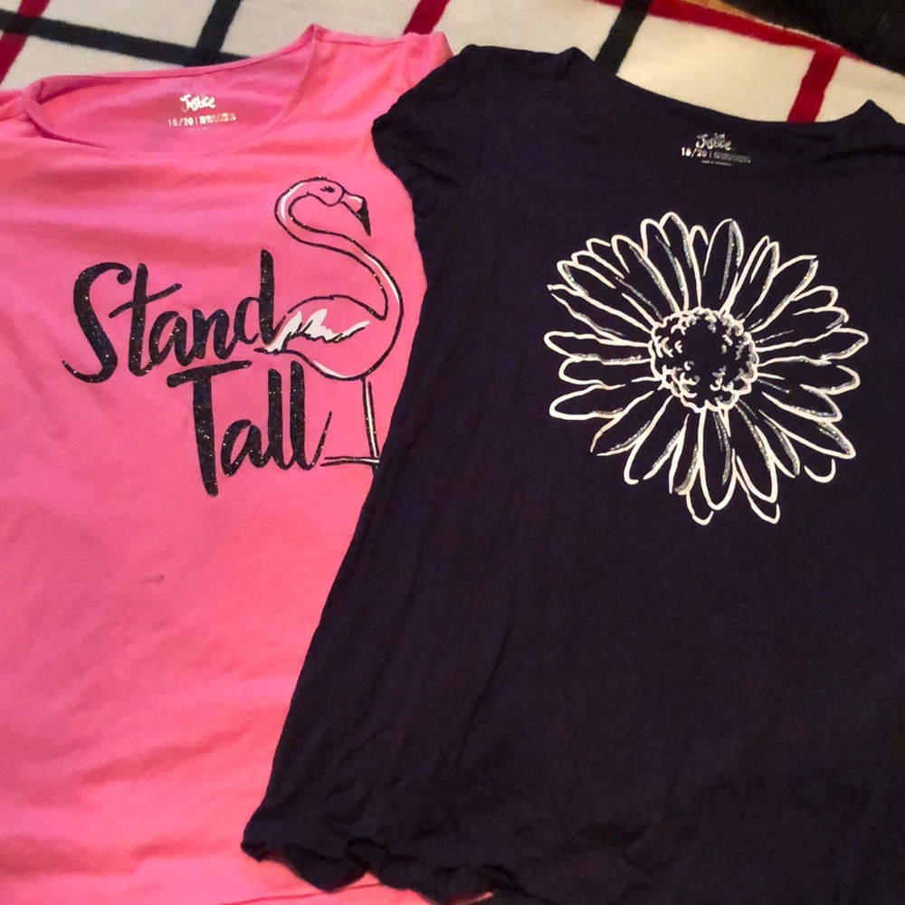 Justice cute flowy shirts